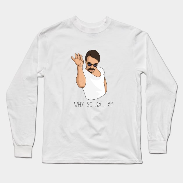 Salty Salt Bae Meme Long Sleeve T-Shirt by hotzelda